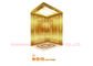 Titanyum Altın Ayna / Kazınmış ile Yumuşak Aydınlatma Asansör Kabin Dekorasyon
