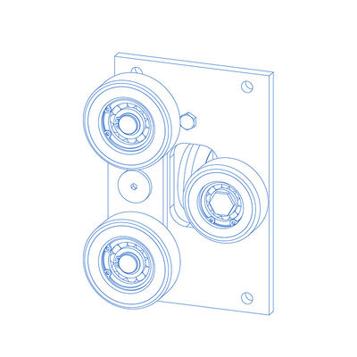 Sırt Çantası Makaralı Kılavuz Ayakkabı Kaldırma Bileşenleri Parçaları 10/16mm Kılavuz Ray Genişliği İle