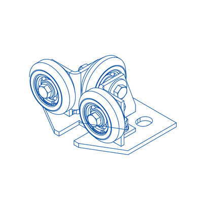 PU / Kauçuk malzemesi Sabit rulo rehber ayakkabıları Asansör tamir parçaları