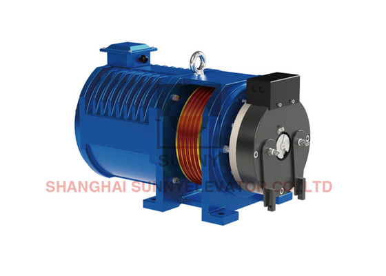 IP41 derecelendirilmiş asansörler için vitessiz çekiş makinesi 0.4-1.0m/S