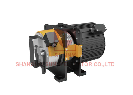 220V/380V Voltajlı asansör için ipsiz çekiş makinesi IP41 koruma derecesi ve 2 1 iple