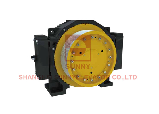 1600-2500 kg yük kapasitesi ve 1.0-3.0m/S hızı olan asansörler için blok frenli PM vitessiz çekiş makinesi