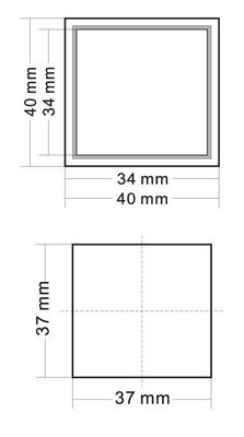 Işıklandırıcı Halo ve Karakterler, ABS tabanı ve metal çerçeve ile özel 40 * 40mm Asansör Basma Düğmesi
