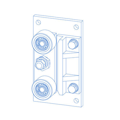 Sırt Çantası Makaralı Kılavuz Ayakkabı Kaldırma Bileşenleri Parçaları 10/16mm Kılavuz Ray Genişliği İle