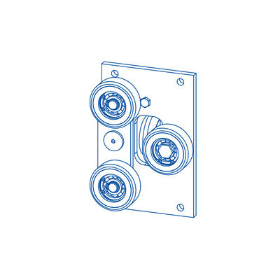 Sırt Çantası Makaralı Kılavuz Ayakkabı Kaldırma Bileşenleri Parçaları 10/16mm Kılavuz Ray Genişliği İle
