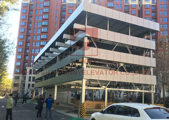 380V 3 fazlı 5 tel düz hareketli tip PLC kontrolü Otomatik park asansörü için mekanik park ekipmanları