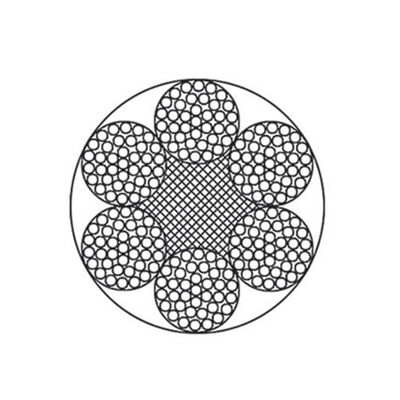 6x37+FC/IWRC Asansör Yuvarlak Çelik Tel Halat, Galvanizli/Galvanizsiz, 5-60mm, Yüksek Çekme Dayanımı